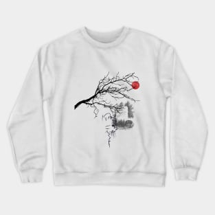 ' waiting until come back' sad cat art Crewneck Sweatshirt